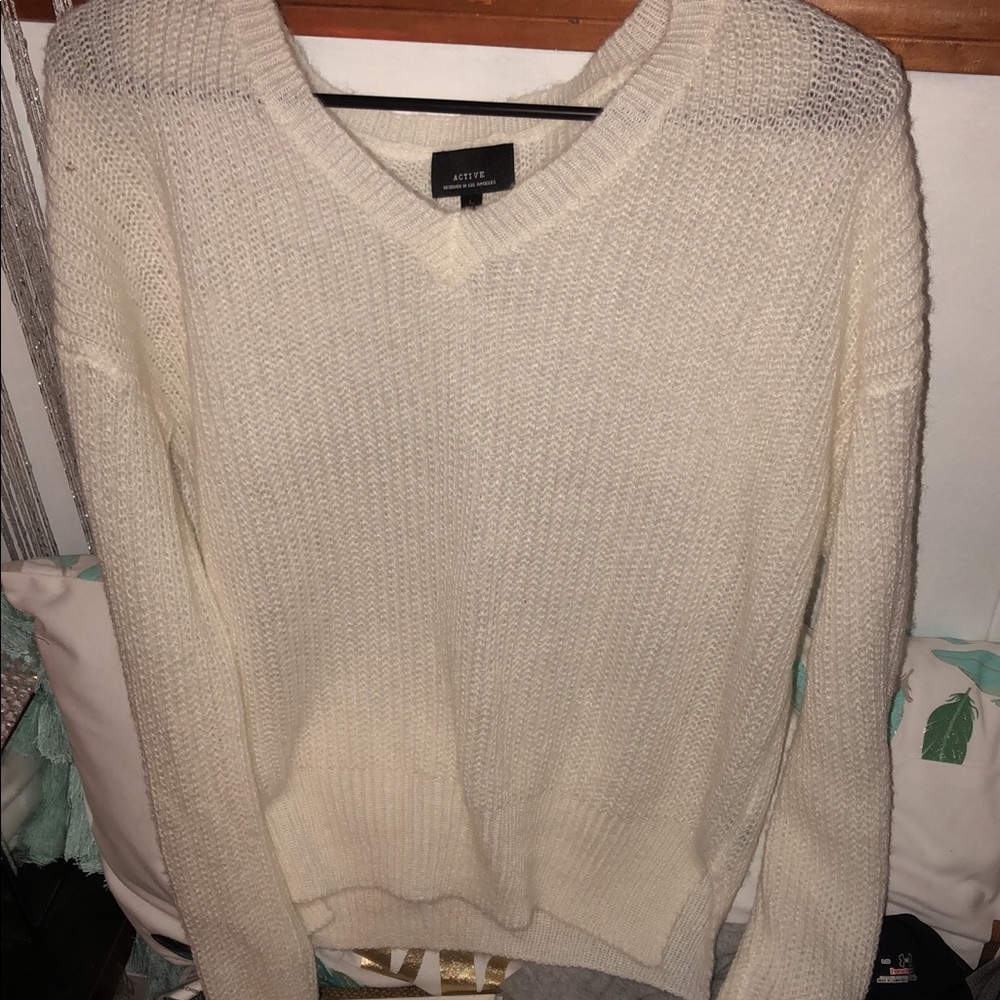 White comfy sweater